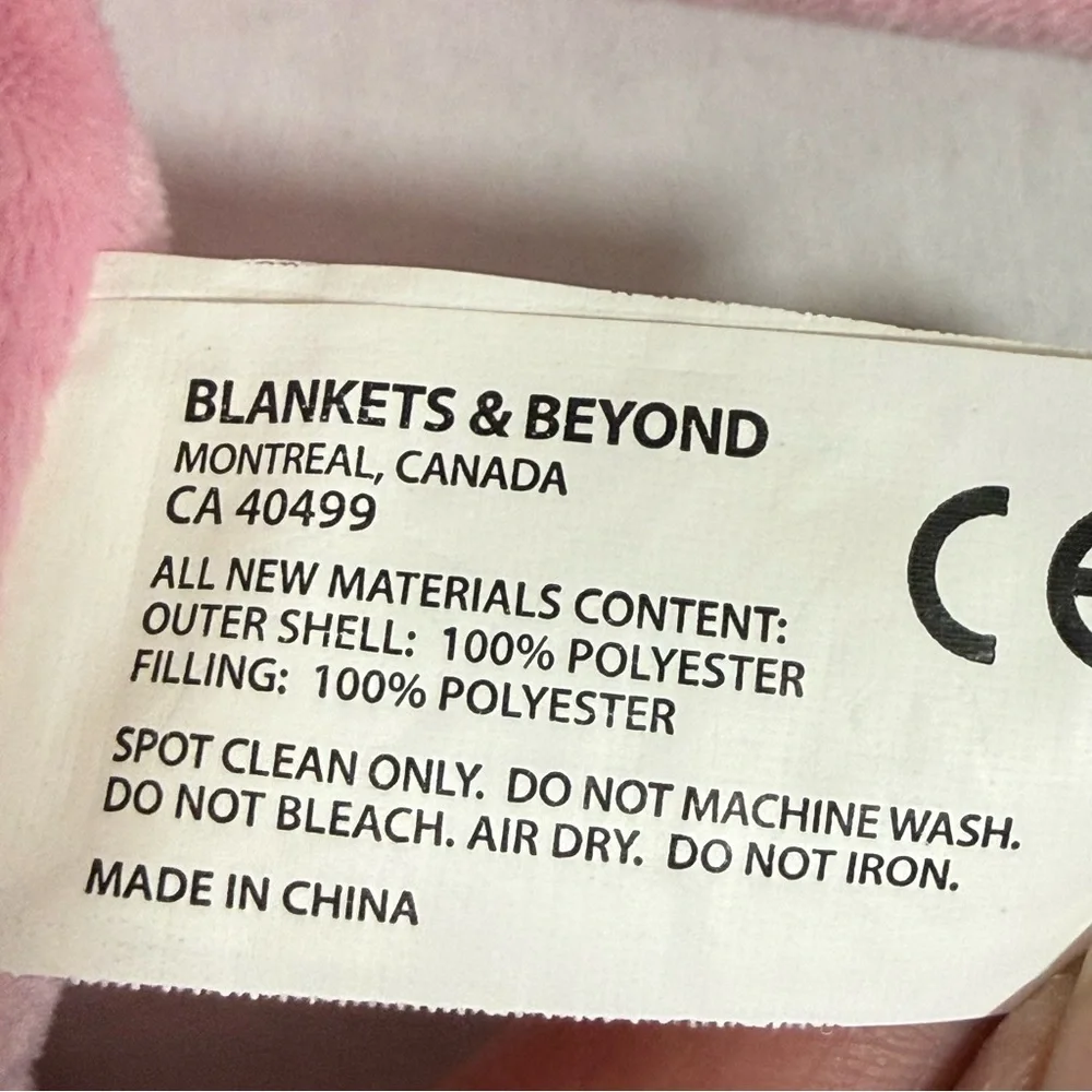 EUC Blankets & Beyond Pink Plush Giraffe Super Soft And Luxurious 10 Inch Lovie